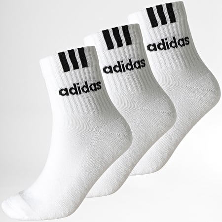 Adidas Sportswear - 3 paia di calzini a righe lineari HT3437 Bianco