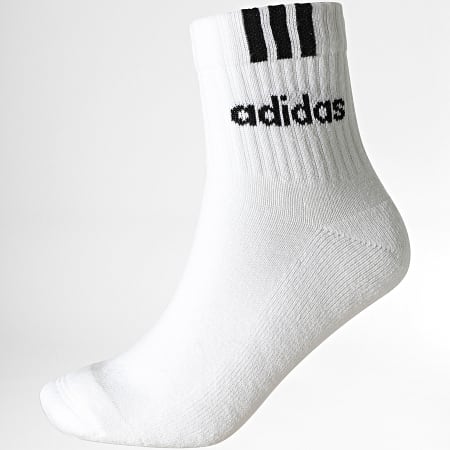 Adidas Sportswear - Lot De 3 Paires De Chaussettes 3 Stripes Linear HT3437 Blanc
