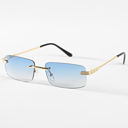 Frilivin - Gafas de sol graduadas azul dorado