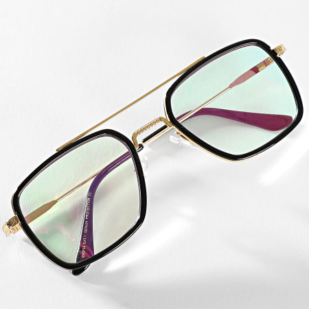 Frilivin - Gafas de sol con espejo violeta dorado