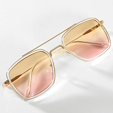 Lunettes De Soleil Vintage Rectangle - Teinte Jaune Dégradé, UV400, Cadre PC Léger, Unisexe - 10
