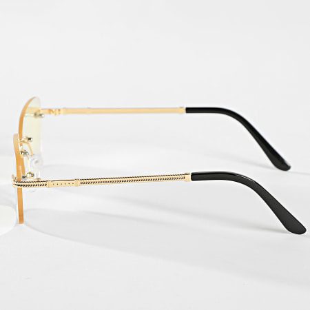 Frilivin - Gafas de sol de espejo amarillo dorado