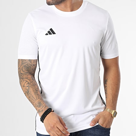 Adidas Performance - H44526 Camiseta de rayas blanca