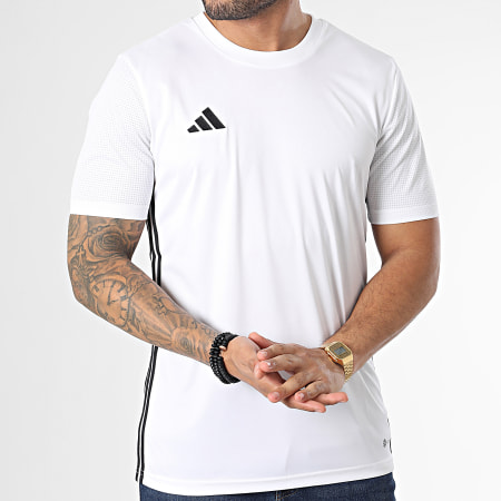 Adidas Performance - H44526 Camiseta de rayas blanca