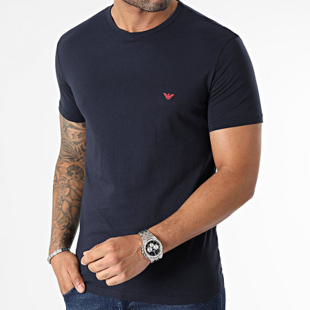 Emporio Armani - Lote de 2 camisetas 111267-3R722 Azul marino Rojo