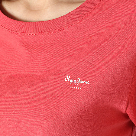 Pepe Jeans - Tee Shirt Femme Wendy Chest Rouge