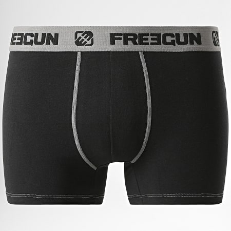 Freegun - Confezione da 6 boxer Trio nero grigio