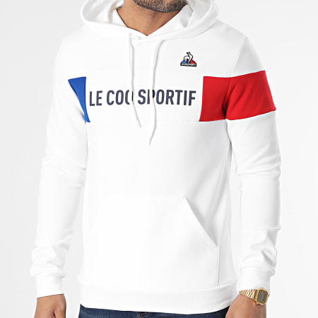 Le Coq Sportif - N1 Tricolor Sudadera con capucha 2310015 Blanco