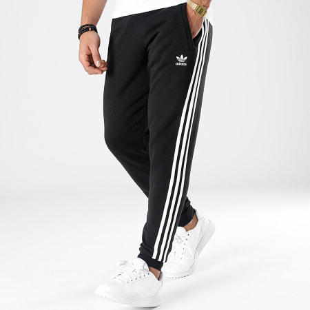 Adidas Originals - Lot De 2 Pantalons Joggings A Bandes GN-3458-GN3530 Noir-Gris Chiné