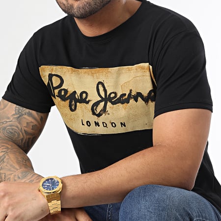 Pepe Jeans - Lot De 2 Tee Shirts Charing Blanc Noir