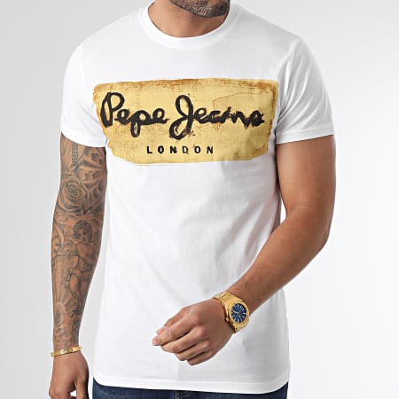 Pepe Jeans - Lot De 2 Tee Shirts Charing Blanc Noir
