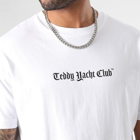 Teddy Yacht Club - Tee Shirt Oversize Large Destroy Series Blue Blanc
