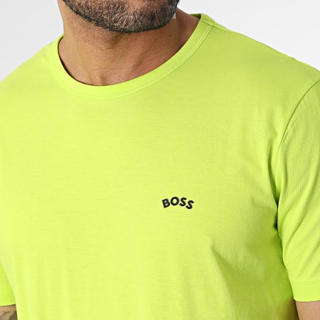 BOSS - Camiseta curvada 50469062 Verde anís