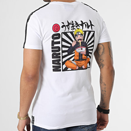 Naruto - Tee Shirt A Bandes Ramen Back Blanc