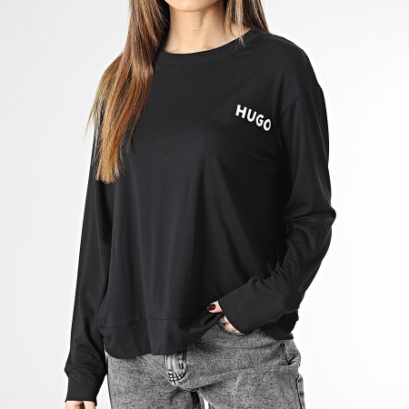 HUGO - Tee Shirt Manches Longues Femme Unite 50490706 Noir