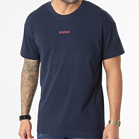 HUGO - Tee Shirt Linked 50493057 Bleu Marine