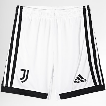 Short Jogging Enfant A Bandes Juventus HB0433 Blanc