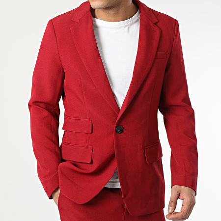 Frilivin - Set giacca blazer e pantaloni chino FSX2121G Bordeaux