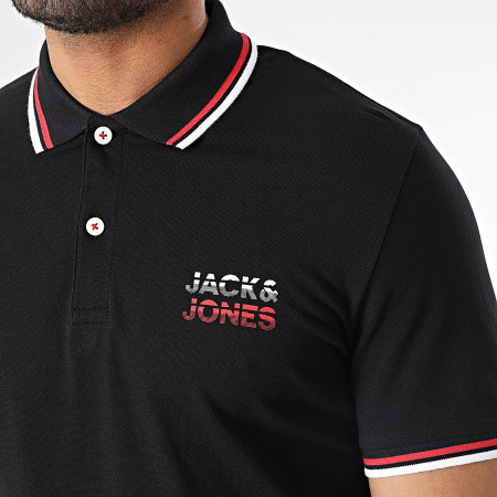 Jack And Jones - Polo Atlas a maniche corte nero