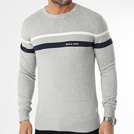 Jack And Jones - Pull Emil Gris Chiné