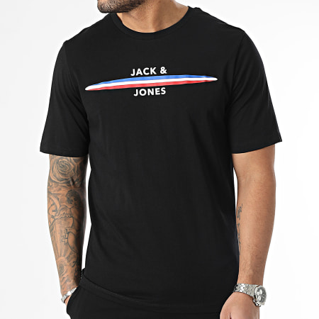 Jack And Jones - Set di maglietta e pantaloncini da jogging neri Kyle