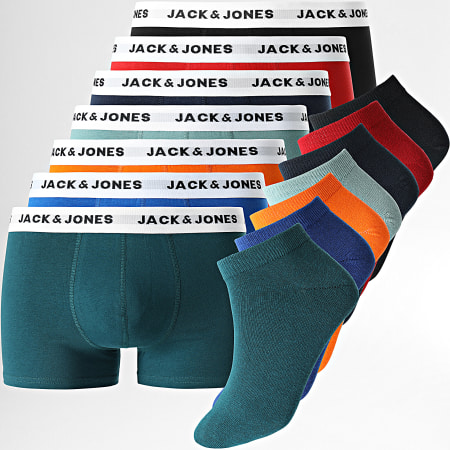 Jack And Jones - Pack De 7 Calzoncillos Y Calcetines De Viaje 12228422 Rojo Naranja Azul