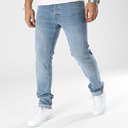 Jack And Jones - Tim Original Jeans slim in denim blu