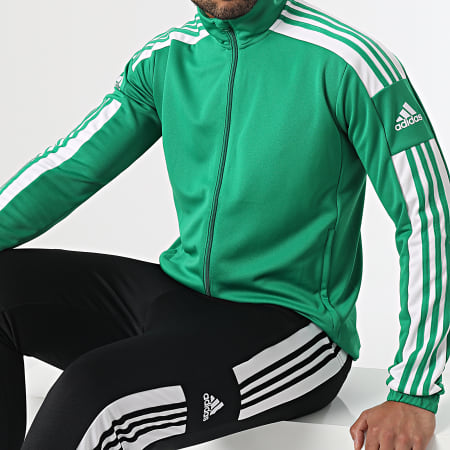 Adidas Sportswear - Tuta da ginnastica con strisce SQ21 GK9545 GP6462 Nero Verde