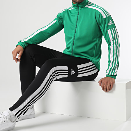 Adidas Sportswear - Tuta da ginnastica con strisce SQ21 GK9545 GP6462 Nero Verde