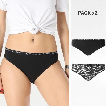 Calvin Klein - Set van 2 Damesslips QD3991E Zwart