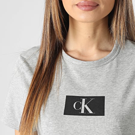 Calvin Klein - Loungewear Vestido camisero de mujer QS6944E Gris brezo