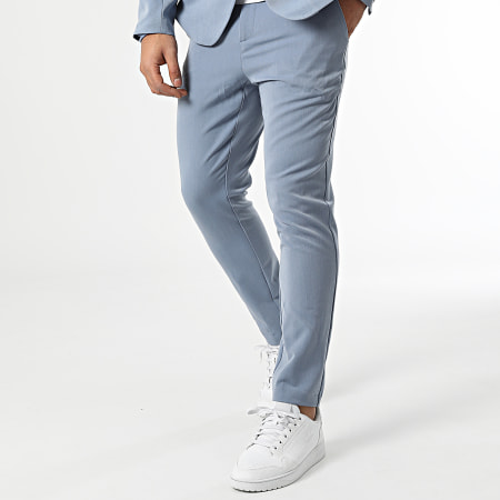 Frilivin - Set blazer e pantaloni chino blu chiaro FSX2092B