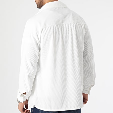 Frilivin - FL035 Sobrecamisa de terciopelo blanca