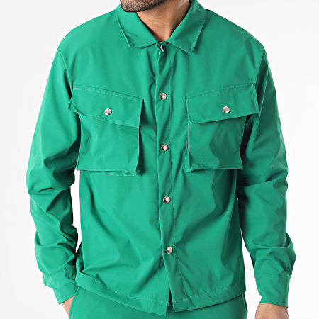 Frilivin - Set giacca e pantaloni da jogging verde