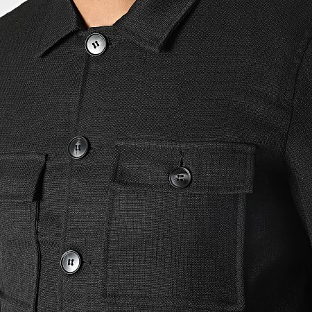 Frilivin - Conjunto de chaqueta negra y pantalón chino