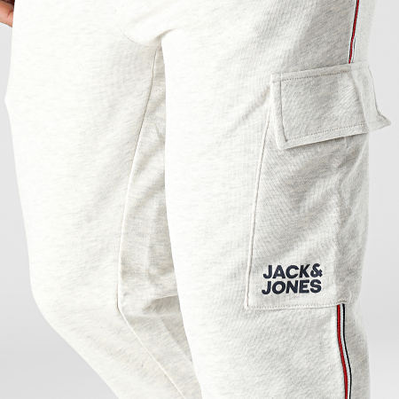 Jack And Jones - Pantaloni da jogging con bande in chiné beige