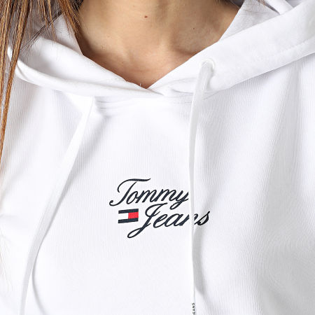 Tommy Jeans - Sweat Capuche Femme Essential Logo 5410 Blanc