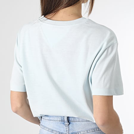 Tommy Jeans - Camiseta de mujer Classic Badge 5640 Azul