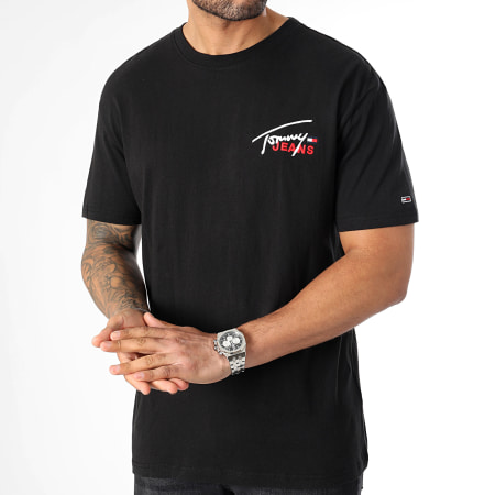 Tommy Jeans - Camiseta Classic Graphic Signature 6236 Negra