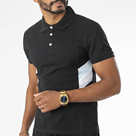 Zayne Paris  - E409 Conjunto de camiseta negra y pantalón corto de jogging