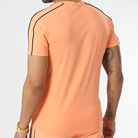 Zayne Paris  - Ensemble Tee Shirt Et Short Jogging E384 Orange