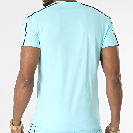 Zayne Paris  - E384 Conjunto de camiseta y pantalón corto azul claro
