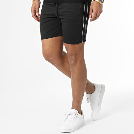 Zayne Paris  - E384 Set di maglietta nera e pantaloncini da jogging