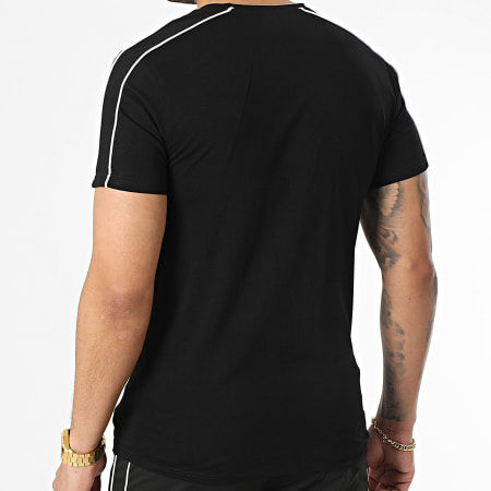 Zayne Paris  - E384 Conjunto de camiseta negra y pantalón corto de jogging