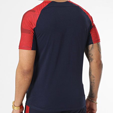 Zayne Paris  - E395 Set composto da maglietta e pantaloncini da jogging blu e rossi.