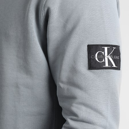 Calvin Klein - Sweat Crewneck Monologo Sleeve Badge 4035 Gris