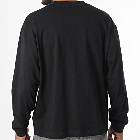 Calvin Klein - Maglietta a maniche lunghe a righe trasparenti 2871 Nero