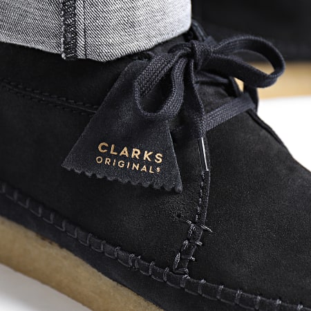 Clarks - Scarpe Weaver Boot in pelle scamosciata nera