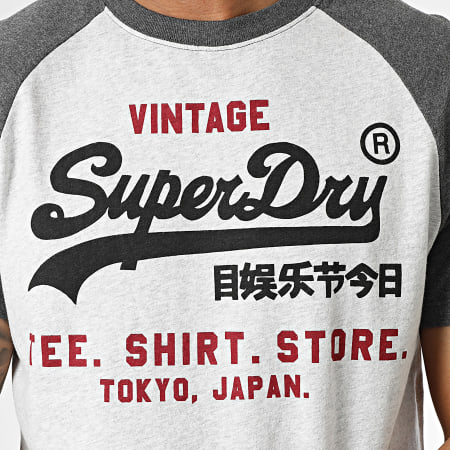 Superdry - Camiseta M1011621A Gris jaspeado
