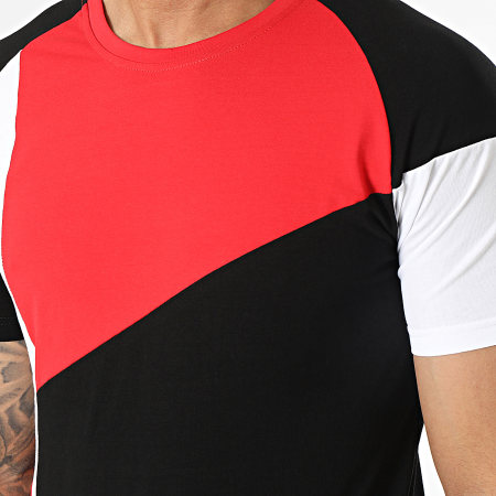 Zayne Paris  - E386 Set di maglietta nera rossa bianca e pantaloncini da jogging